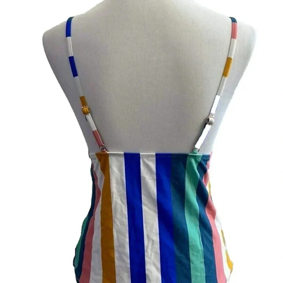 NEW Raisins Beach Please Anya Multi-color Stripe Bikini Top Tankini Swimsuit - L - Picture 2 of 6